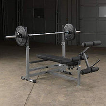 Body-Solid PowerCenter Olympic Bench - Versatile Weight Bench with Squat Rack, Bench Press Rack, and Leg Developer