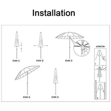 JDXQBLD Outdoor Garden Parasol Umbrella |2.7M| Round/Tiltable/with Crank / 38MM Umbrella Pole, for Terrace/Patio/Balcony/Coffee Table - Without Base，Purple