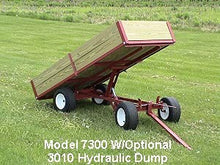 Country Manufacturing Lawn and Garden Wagon 1 Ton Capacity with Hand-Operated Hydraulic Dump 7ft Long x 38 inch Wide Bed