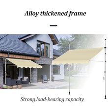 LWJQRSP Adjustable Retractable Patio Awning - Manual Crank Canopy Sun Shade for Decks, Doors & Windows, Outdoor Umbrella Cover, Gray (2x1.2m) - Perfect for and Garden Shade.
