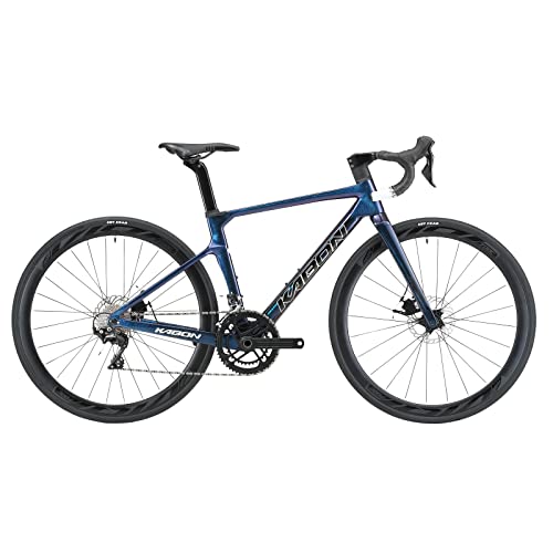 KABON Carbon Road Bike T800 Carbon Fiber 700C 18-Speed Racing Bicycle Chameleon Blue