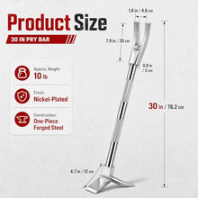 TsoLay 30" Halligan Bar, Forged Steel Breaching Tool with Non-Slip Grip, Axes Head Spike Fork, Metal Cutting Claw for Rescue, Forced Entry & Emergency Breakthroughs