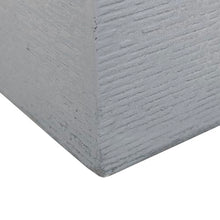 LeisureMod Flora Fiberstone and MGO Clay Planter, Mid-Century Modern Rectangular Planter Pot for Indoor and Outdoor in Grey (24" Height)
