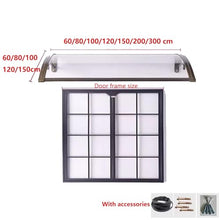 GJMDCMA Polycarbonate Door Canopy 120x300 cm UV Protection Champagne Color WeatherResistant Outdoor Entry Cover Porch Roof Size 150x400 cm Durable Awning for Entryway