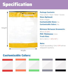 White Short Garage Curtains to Hide Storage for a Party/Auto Detailing Bay