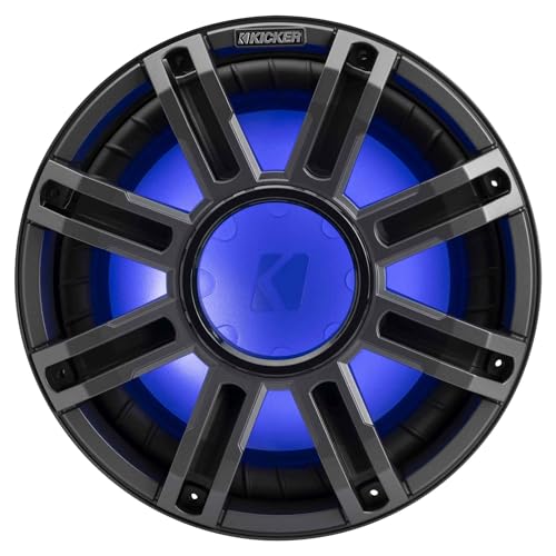 KICKER 12-Inch Premium Marine Subwoofer & 48KXMA5004 Amp Bundle
