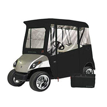 Greenline Eevelle USA Golf Cart Enclosure 2 Passenger Golf Car Cover Heavy Duty, 300D Waterproof DS - Jet Black