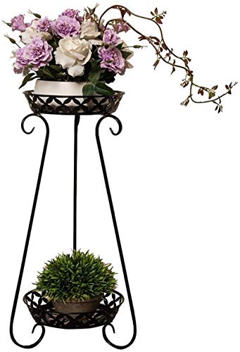 MIIKHI Plant Stands,Baoo Flower Stand,Plant Stand,Indoor Balcony Flower Stand,Multi Layer Floor Shelf Three Dimensional Flower Standnishings/Black