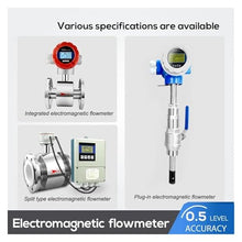 Water Flow Meter, Wastewater Seawater Acid High Accuracy Milk Magnetic Flowmeter Digital Water Electromagnetic Flow Meter,for Outdoor Garden Hose Watering(DN20)