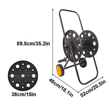 JTYMZYY Garden Hose Reel Cart with Hose Wheels, Garden Watering/Planting/Outdoor Garden Lawn Watering Cart (50M Hose) (50M Hose)