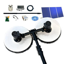 ZOCWJK Electric Water Fed Cleaning Kit - 24.5ft Solar Panel & Window Glass Brush, Extendable Pool Cleaner, Battery Powered for Outdoor Cleaning Activities,Battery(5.5m)