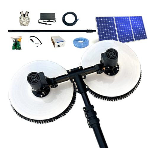 GGAHDSRH Electric Water Fed Cleaning Kit - 24.5ft Solar Panel & Window Glass Brush, Extendable Pool Cleaner, Battery Powered for Outdoor Cleaning Activities,Battery11.5ft(3.5m)