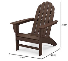 Polywood Vineyard Adirondack Chair, Mahogany