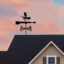 Witch Metal Weather Vane Vintage Weathervane Hollow Wind Direction Indicator for Outdoor Garden Roof Paddock Decoration Wind Vane (Style 5) (Style 1)