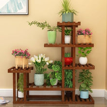 Chicken Corner Plant Stand Living Room Household Storage Rack Balcony Flower Rack Indoor Multi-Layer Solid Wood Green Radish Rack Plant Hangers Outdoor