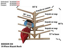 Log Kayak Rack 10-place Kayak Rack Unfinished