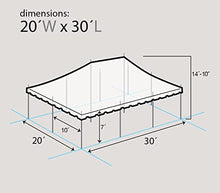 TentandTable 20' x 30' Premium Commercial Pole Tent with White Top
