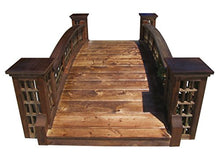 SamsGazebos 7 ft Trellis Garden Bridge with 4 Trellis Posts Brown