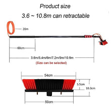 Cleaning Brush Brush Head Greenhouse Roof Cleaner, Water Supply Window Cleaning Equipment, Solar Cleaning Brush Outdoor Window Cleaning (30cm Brush Head 12FT/3.6m)