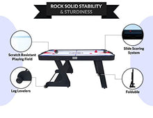 PUCK Eros 5.5-Foot Folding Air Hockey Table Jet Black