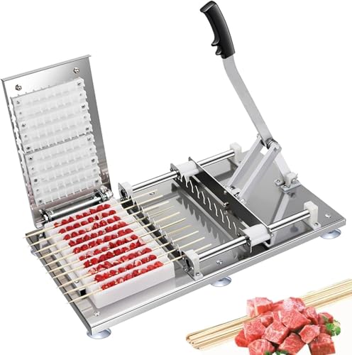 Meat String Skewer Machine Barbecue Kebab Making Box,Skewer Tool,Meat Maker,String Length Adjustable,Labor Saving and Durable,for Restaurant,Party