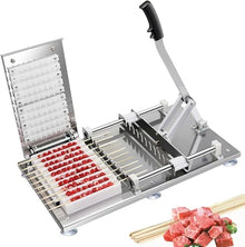 Meat String Skewer Machine Barbecue Kebab Making Box,Skewer Tool,Meat Maker,String Length Adjustable,Labor Saving and Durable,for Restaurant,Party