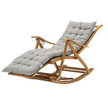 ELUKHT Comfortable Folding Rocking Chair with Cushion - Ergonomic Bamboo Deck Chair for Relaxing in Living Room Patio & Outdoor Spaces - Stylish & Design