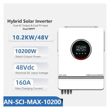 SFBBHF Solar Charge Controller 10.2KW 8200W 10200W Off Grid Dual MPPT Solar Inverter Hybrid 160A 230V Pure Sine Wave DC 48V(10.2KW with WF 48V)