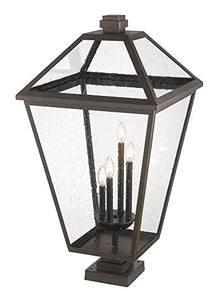 Z-Lite Talbot Outdoor Post Light, 4-Light, 240 Watts, Black