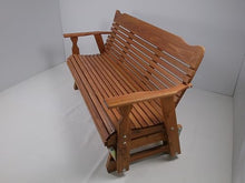 Kilmer Creek Rustic Finished 5 Foot Cedar Porch Outdoor Glider, Amish Crafted