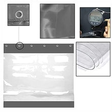 Outdoor Waterproof Curtain Transparent Plastic Tarpaulin with Eyelets PVC Heavy Duty Waterproof Tarpaulin Panel for Pergola Terrace Tent Side Curtains (Color : Gray Size : 7x3m) (Gray 4.5x2.5m)