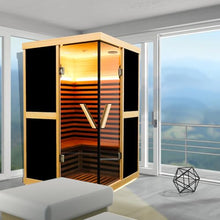 Daleyzay 2 Person Low EMF Infrared Hemlock Sauna Natural