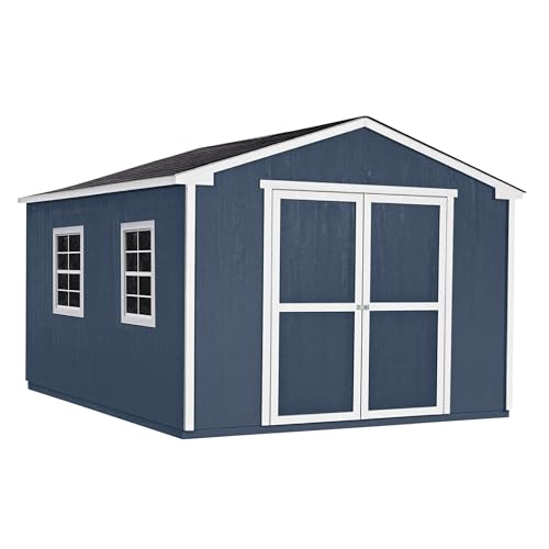 Handy Home Products Charleston Value Gable 10x16 Do-It-Yourself Wooden Storage Shed, 2x3 framing
