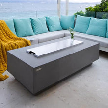Elementi Granville Natural Gas Fire Pit Table Cast Concrete 60 x 27-in