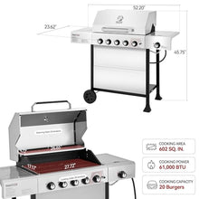 Royal Gourmet GA5401T 5-Burner BBQ Propane Gas Grill with Side Burner