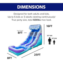 HeroKiddo 16ft Ocean Wave Commercial Inflatable Water Slide with Blower
