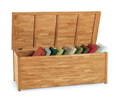 TeakStation Grade-A Teak Wood Outdoor Storage Box