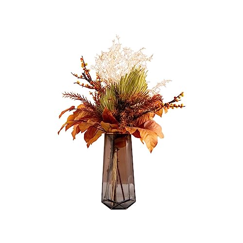 Simulation Potted Plants Bonsai Tree Simulazione Di Lusso Leggero Set Floreale Vaso Di Vetro Nordic Soggiorno Tavolo Da Pranzo Fiori Finti Bouquet Di Fiori Secchi Decorazione Ornamenti Fake Plant Gree