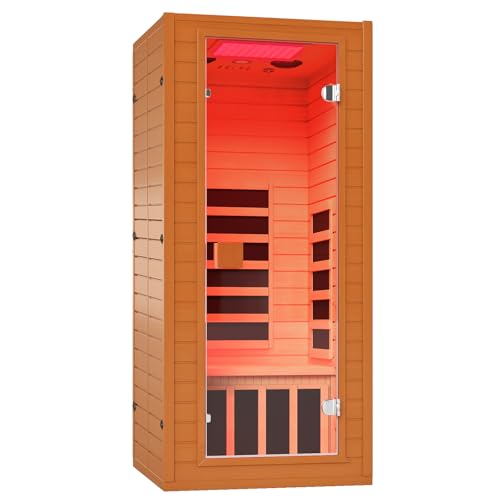 springspa Full Spectrum Infrared Sauna with 660nm & 850nm Red Light Therapy