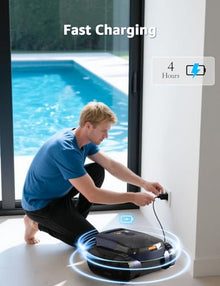 OOTDAY Cordless Pool Vacuum for Inground Pools, Cordless Robotic Cleaner up to 2150 Sq.ft, Wall and Waterline Cleaning Vacuum, Drains Cross, Self-Parking Lasts 180 Mins