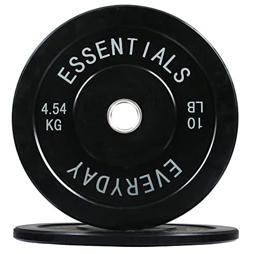BalanceFrom Olympic Bumper Plate Weight Plate Set Black
