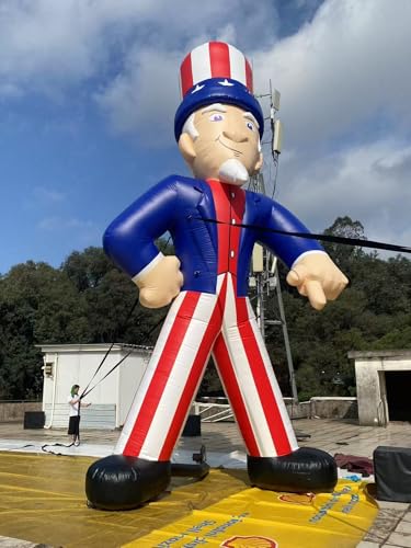 Giant Patriotic Uncle Sam Inflatable, 26ft Tall, Commercial Advertising Display, Red White Blue (Not incl Blower)