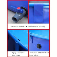 Canvas Fish Pond Pool, Outdoor Fish Ponds Aquarium Pool Pond with Drain Valve, Large Fold Aquarium Children's Pool Fish Tank with Bracket, for Aquaculture Garden Cisterns(3X1M/118x39in-7000L)