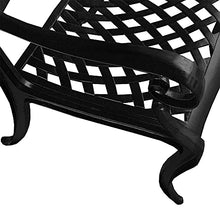 Oakland Living Modern Outdoor Mesh Lattice Aluminum 95-in Black Oval Dining Set