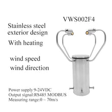 VWS002F4 Integrated Wind Speed Direction Sensor Hot-Wire Anemometer for Ultrasonic Wind Sensor Auto Heating(VWS002F4-RS485-H)