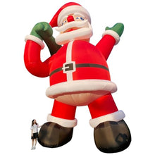 OZIS Giant 26Ft Inflatable Santa Claus with Bag Red