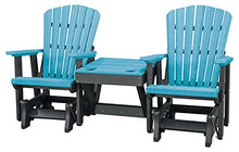 American Furniture Classics Double Glider Aruba Blue/Black