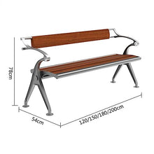 TBLOTYD Garden Benches Park Bench Leisure Seats with Backrest Armrests, Wooden Slats and Cast Aluminum Frame, Outdoor Bench Chair for Outside Patio Porch Garden Lawn Patio Seatin，200 * 54 * 78