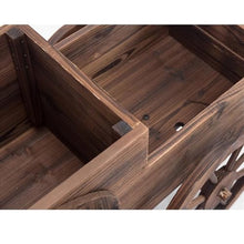 SUNESA Plants Flower Pots Creative Wood Rotatable Four-Wheeled Flower Pots Flower Wagon Flower Box Outdoor Patio Decorative Flower Stand Gardening Pot