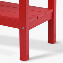 WestinTrends Malibu 55" Outdoor Patio HDPE Adirondack 2-Tier Shelf Console Table, Red